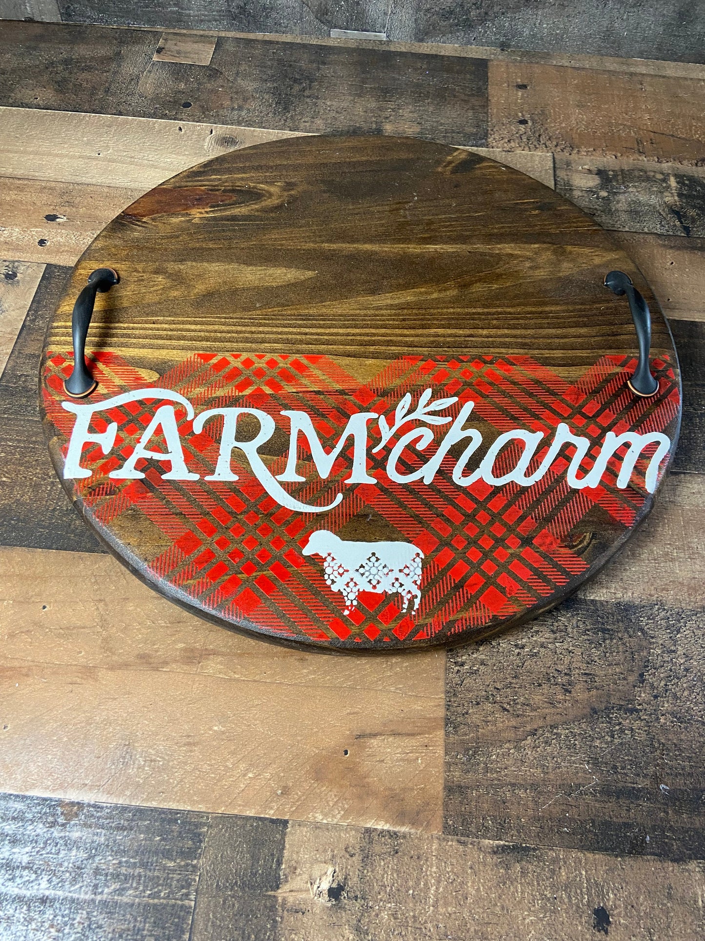 Serving Tray - Farm charm, farmhouse, wood, kitchen, home decor