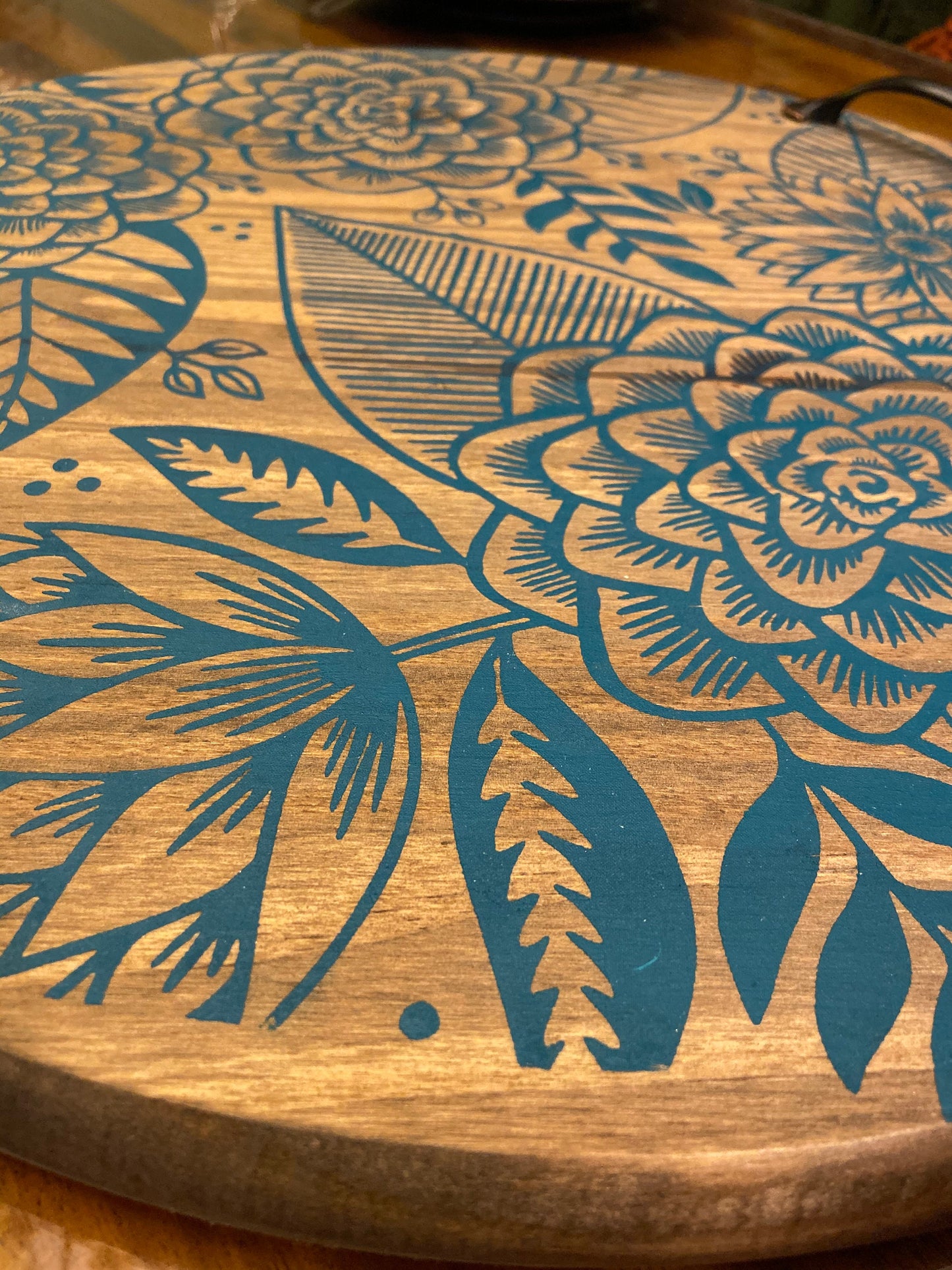 A Serving Tray - Tide Modern Floral, wood tray