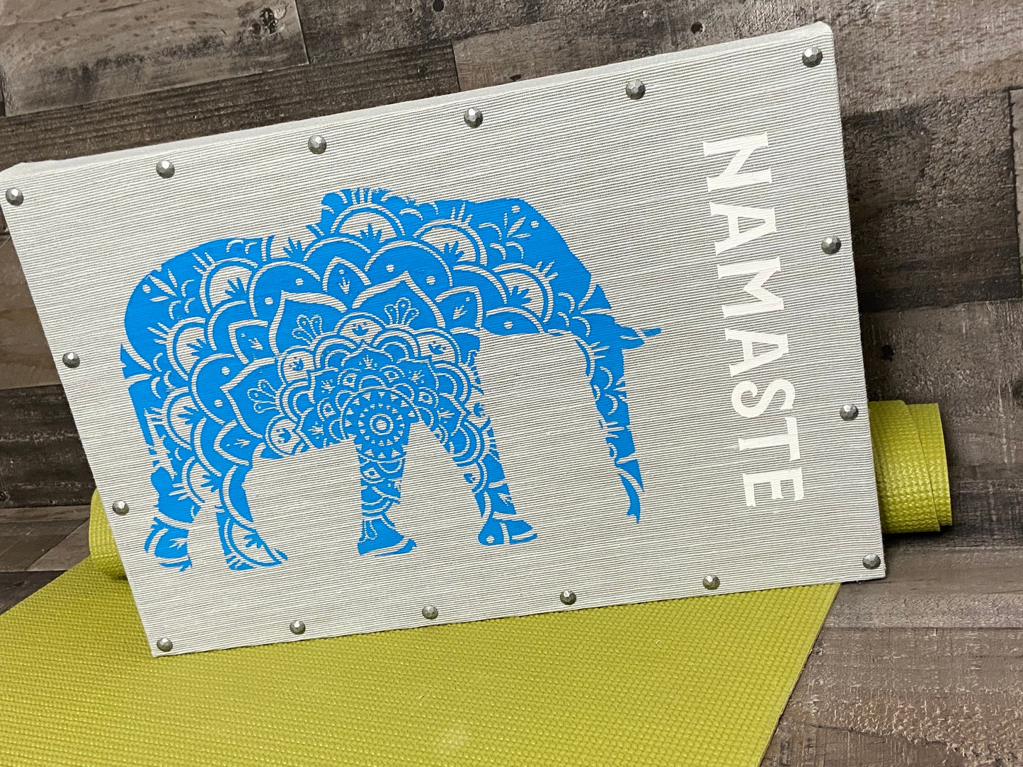 Namaste Elephant Frame, art, wall decor, peace