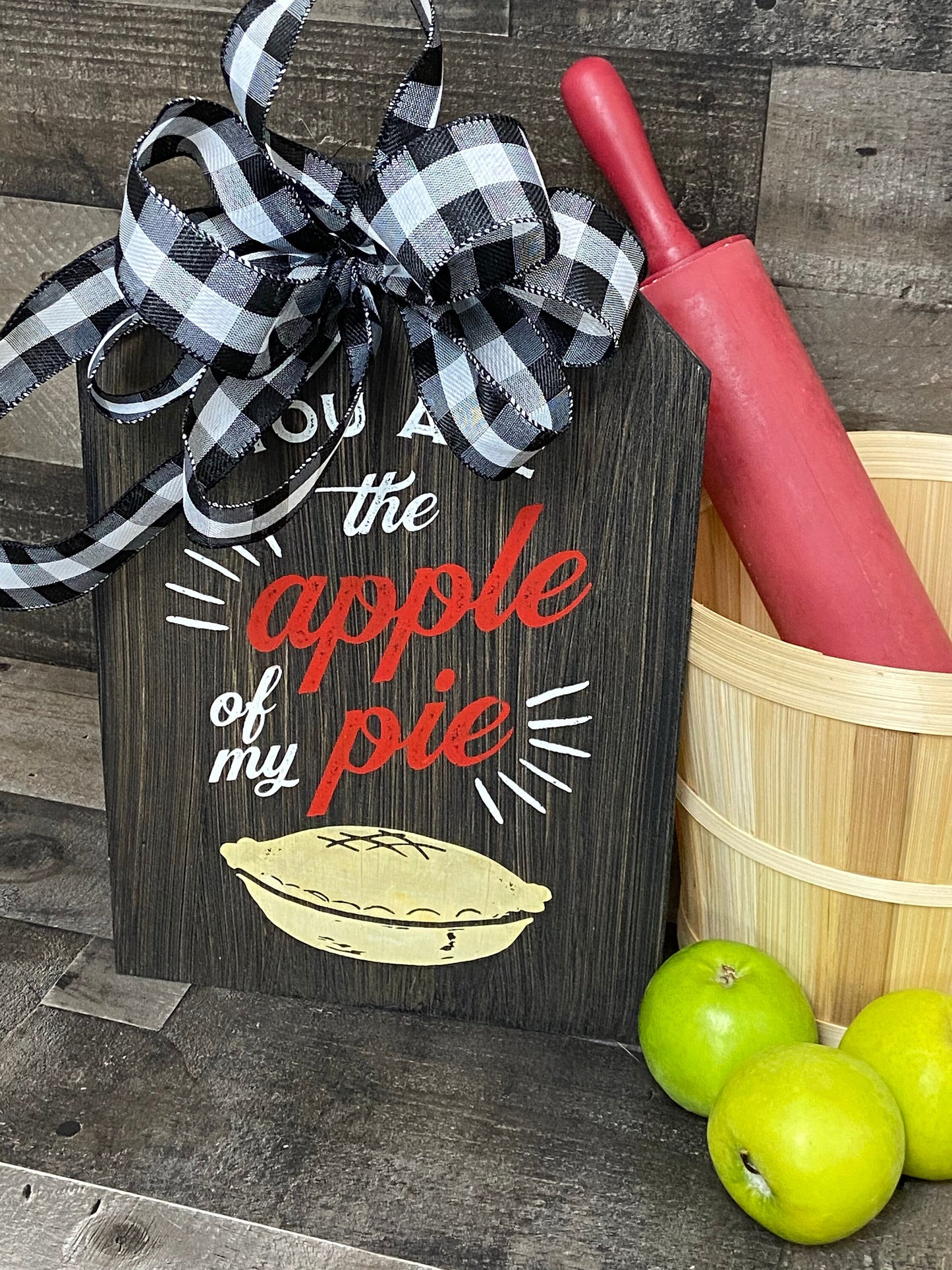 Apple of my Pie Door Tag, wall art, kitchen art, classic style, year-round decor
