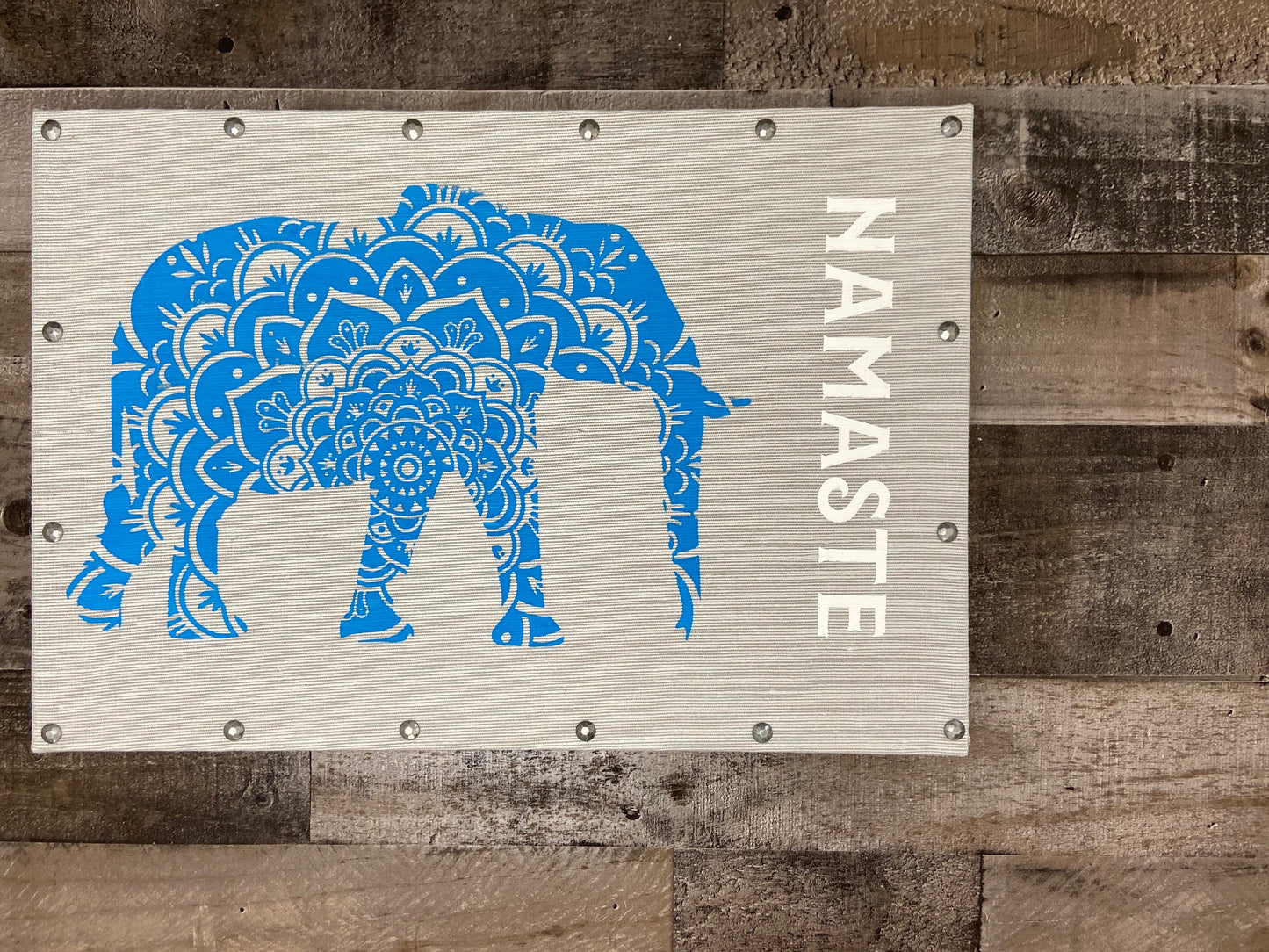 Namaste Elephant Frame, art, wall decor, peace