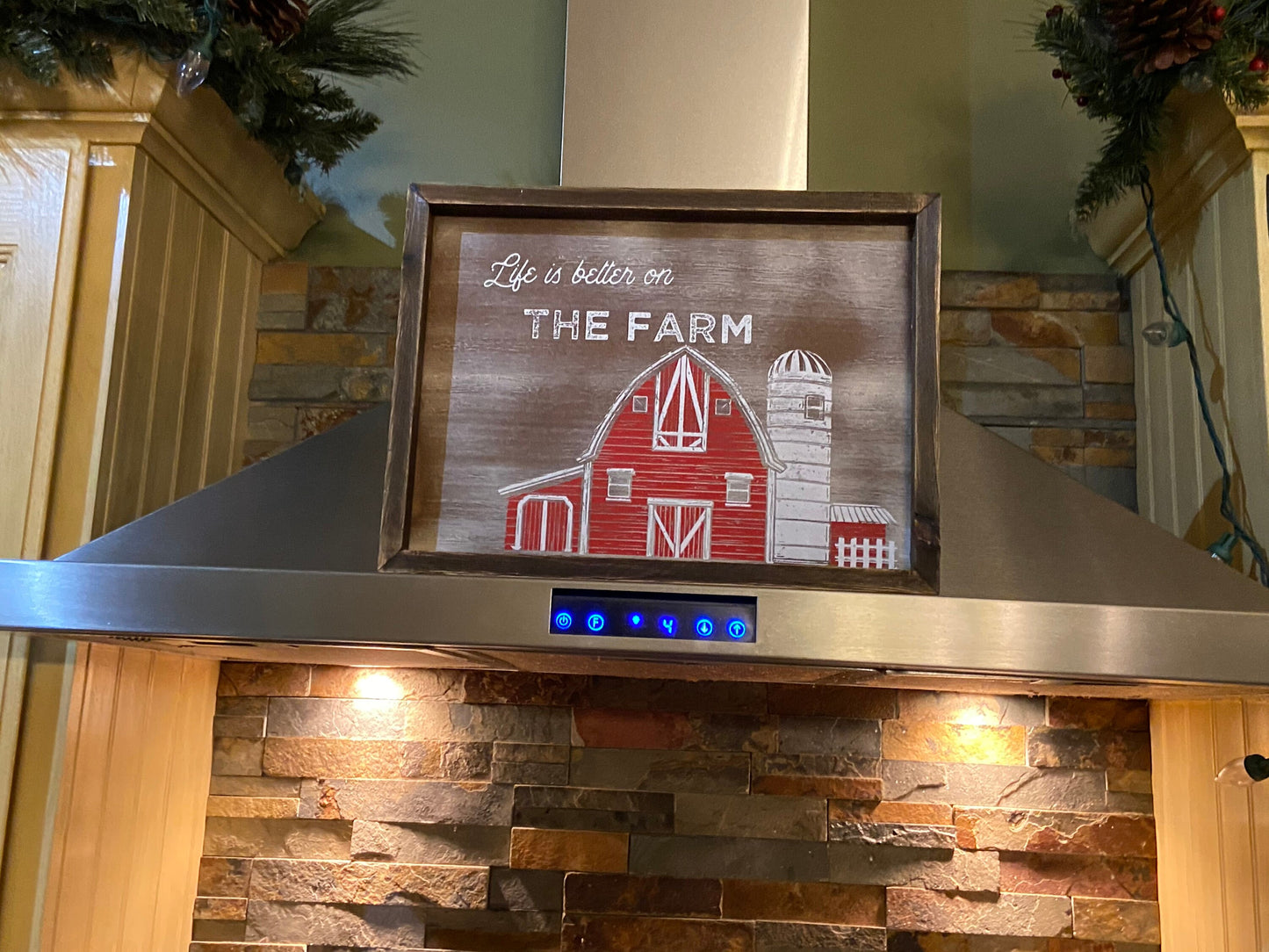 Life on the Farm Art Framed wood, handmade, farm decor