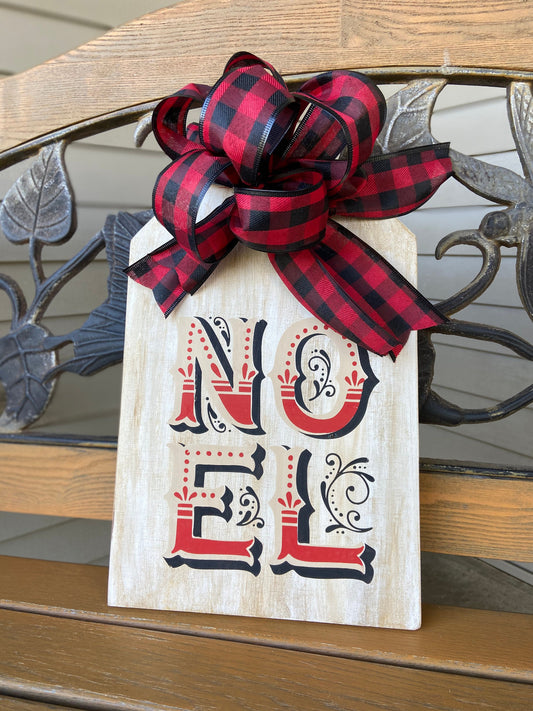 NOEL Door Tag, home decor, winter decor