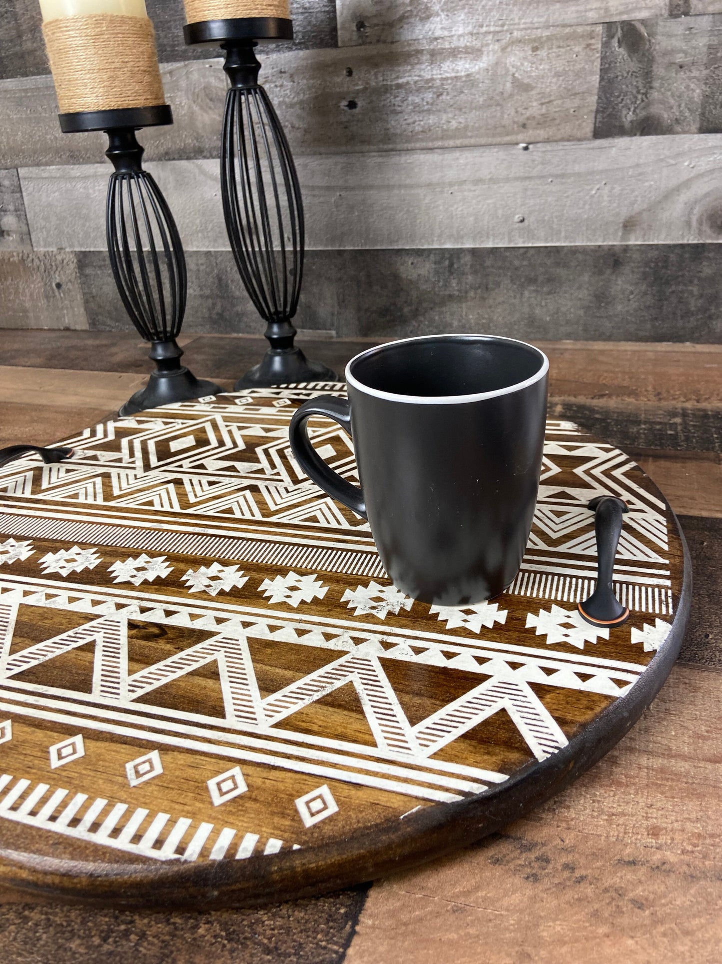 Serving Tray  - Aztec Design tray, home decor, southwest pattern kitchen tray