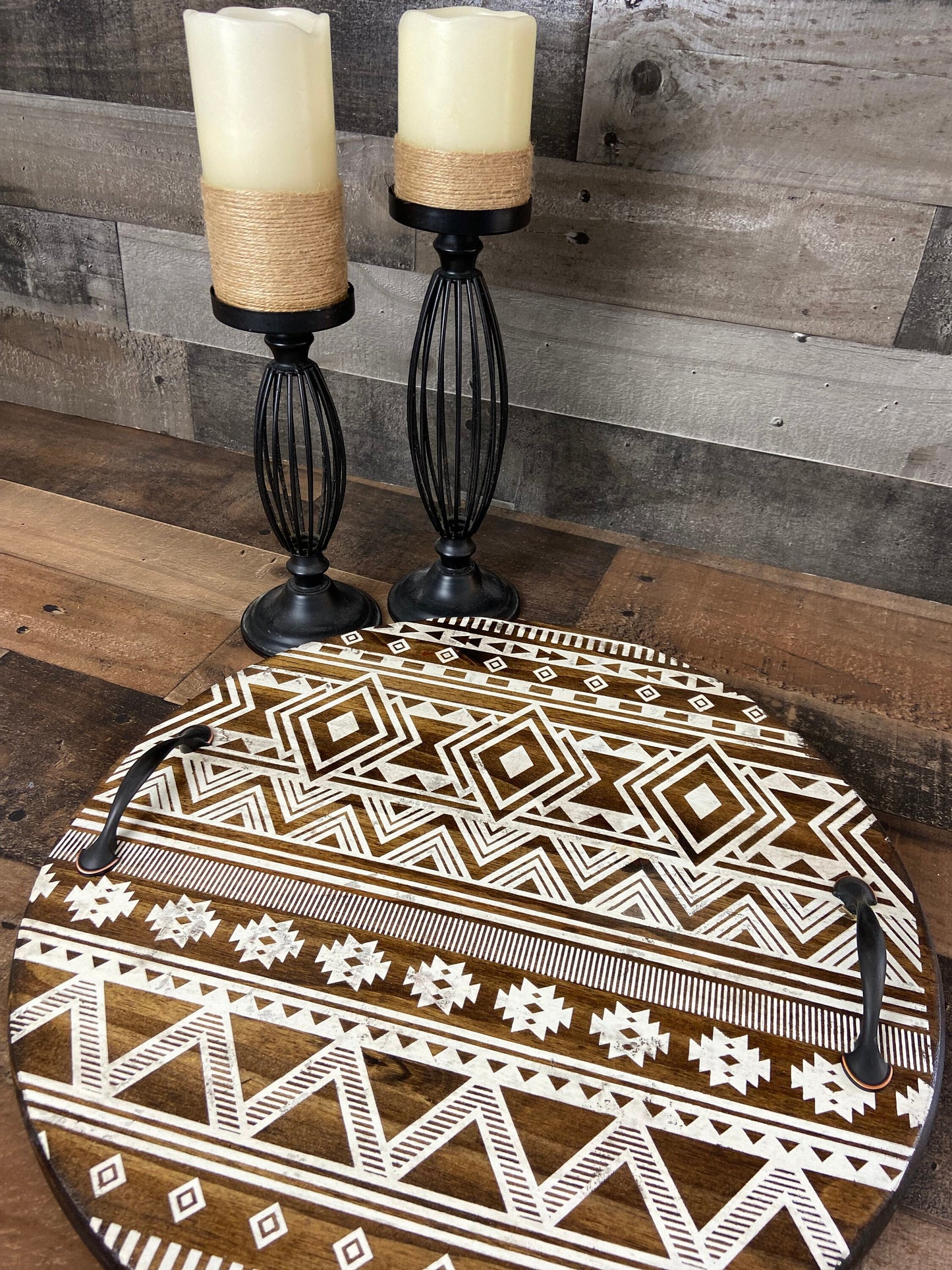 Serving Tray  - Aztec Design tray, home decor, southwest pattern kitchen tray