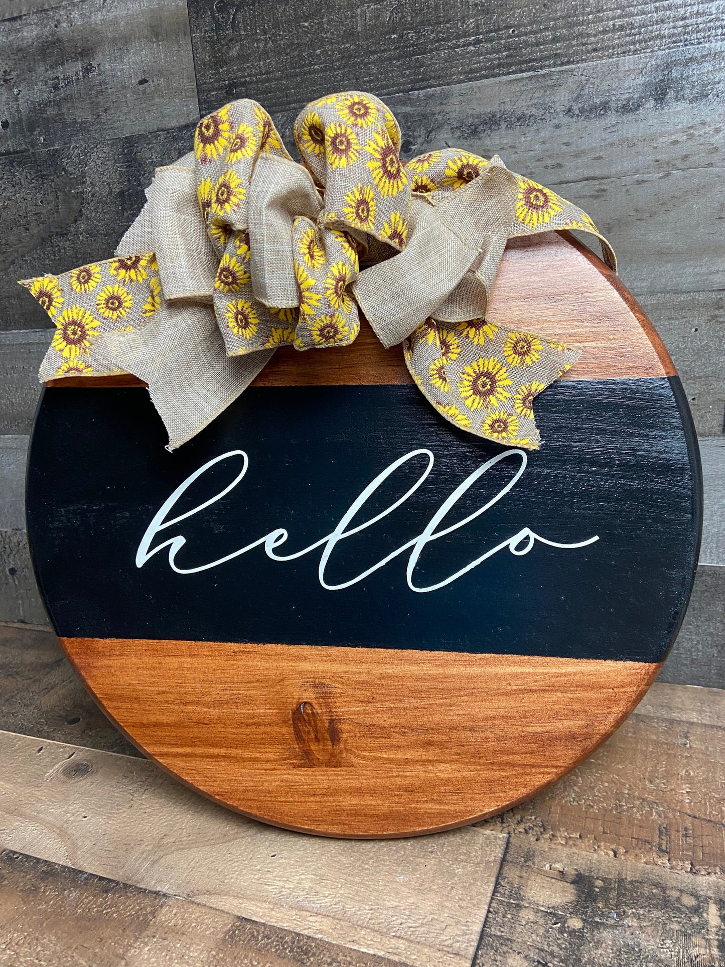 Door Hanger or Tray - Hello, home decor