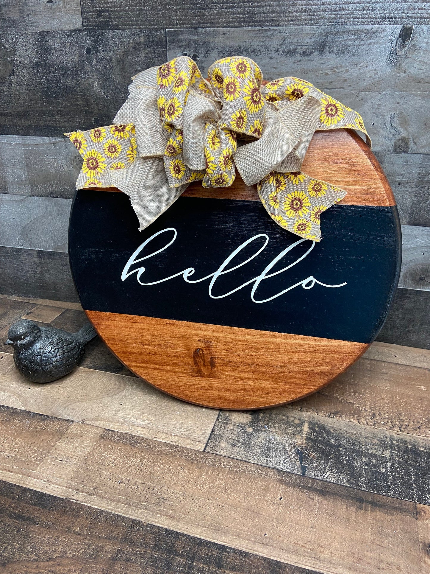 Door Hanger or Tray - Hello, home decor