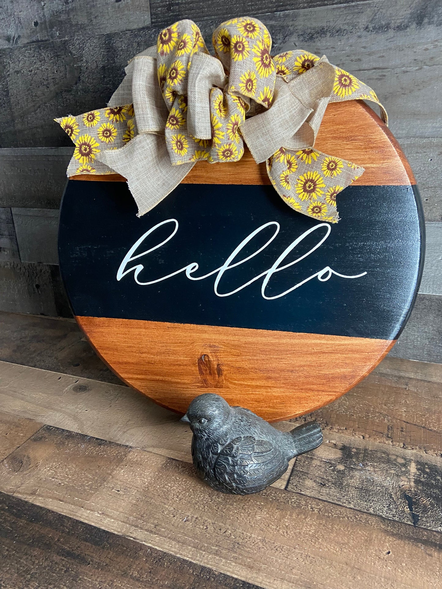 Door Hanger or Tray - Hello, home decor